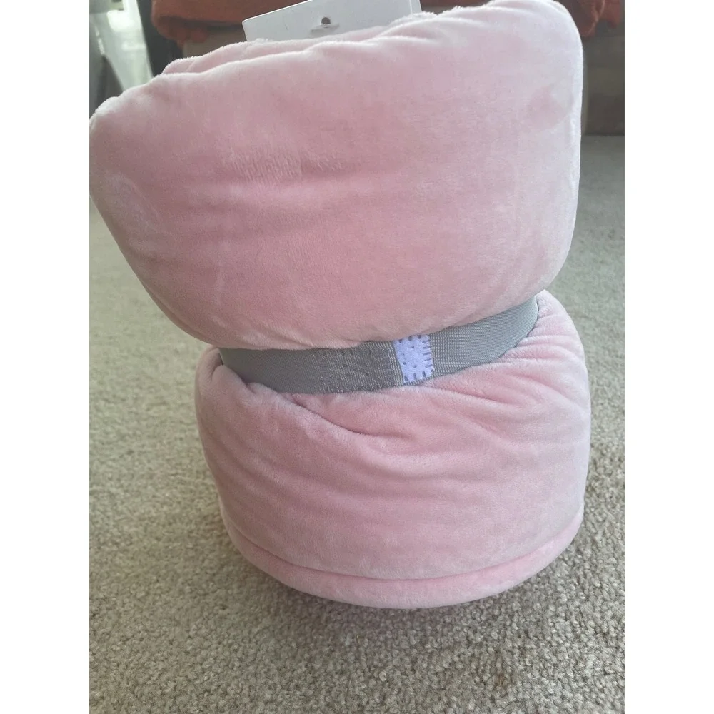 Cloud Island Micromink Shearling Blanket Pink 30x40 Baby Nursery OEKO-TEX NEW